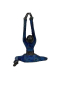 Preview: Blaue Bronze-Skulptur Yoga "Barbara"  by Hamidou